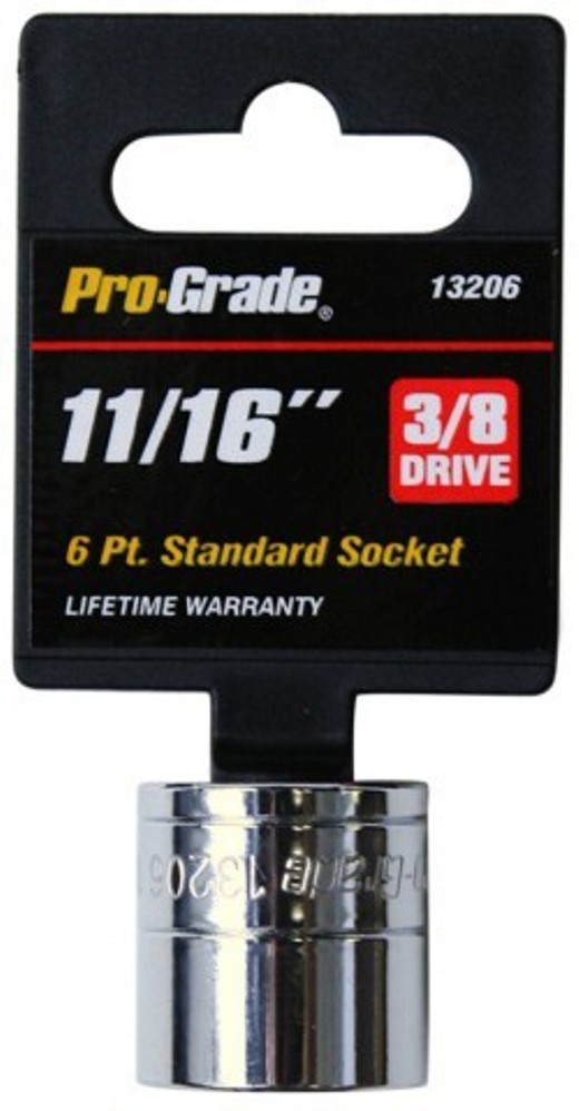 Pro-Grade 13206 3/8-Inch Drive with 6 Point 11/16-Inch Socket