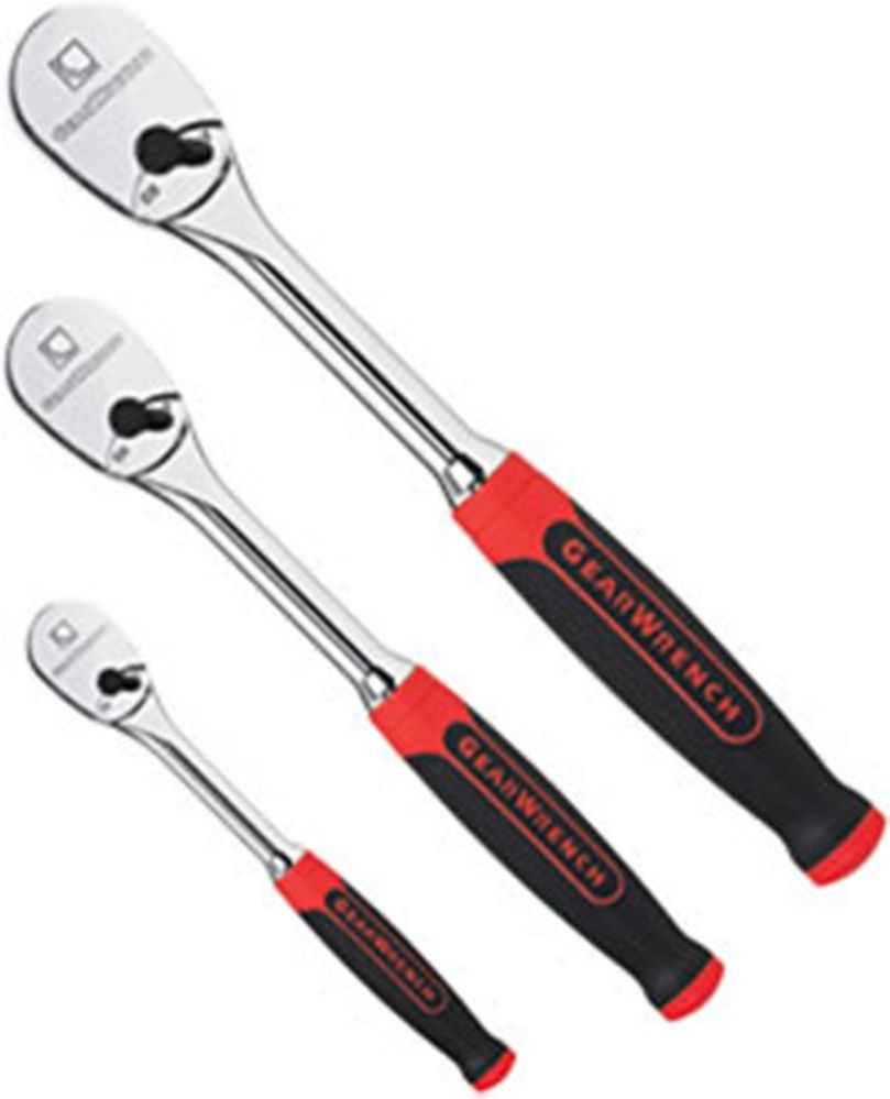 GearWrench Three-Piece Ratchet Set with Cushion Grip - 81207