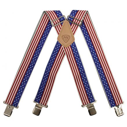 McGuire-Nicholas Red, White, and Blue Suspenders - 111S