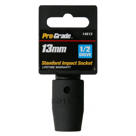 Pro-Grade 1/2" Drive 6-Pt. 13mm Impact Socket - 14613