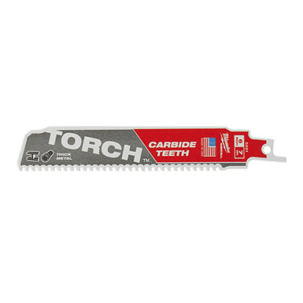 Milwaukee 48-00-5201 6 in. 7 TPI TORCH™ Carbide Teeth Metal Cutting SAWZALL® Blade