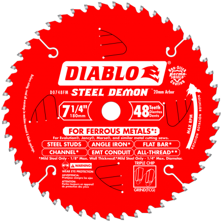 Freud Diablo Steel Demon™ 7" x 38 Tooth Metal Cutting Saw Blade - D0738FM