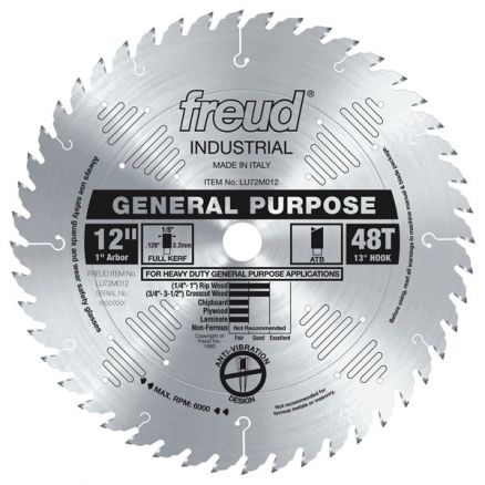 Freud 12" General-Purpose Blade - LU72M012