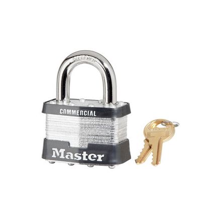 Master Lock 2in (51mm) Wide Laminated Steel Pin Tumbler Padlock MAS5