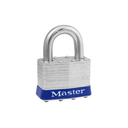 Master Lock 2in (51mm) Wide Laminated Steel Pin Tumbler Padlock, Universal Pin MAS5UP