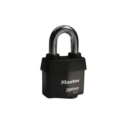 Master Lock 2-5/8in (67mm) Wide ProSeries® Weather Tough® Laminated Steel Rekeyable Pin Tumbler Padlock MAS6127