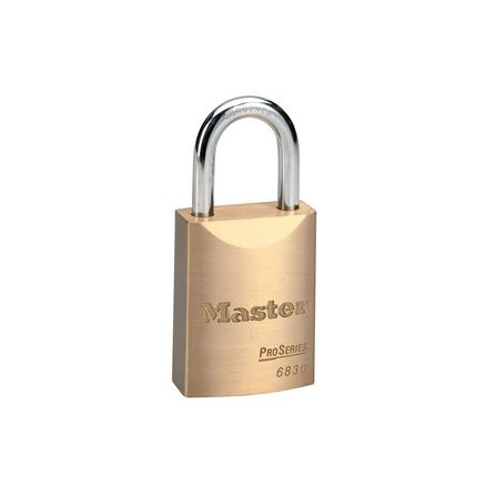 Master Lock 1-9/16in (40mm) Wide ProSeries® Solid Brass Rekeyable Pin Tumbler Padlock, Keyed Alike MAS6830KA