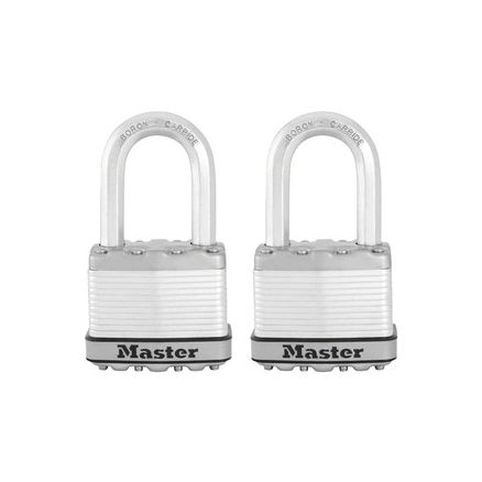 Master Lock 2in (51mm) Wide Magnum® Laminated Steel Padlock with 1-1/2in (38mm) Shackle; 2 Pack MASM5XTLF